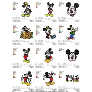Collection Mickey Mouse Embroidery Designs 06